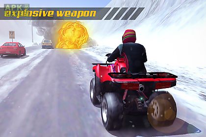 atv quad bike frozen highway