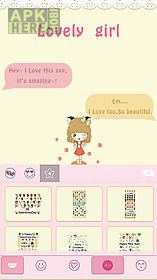 lovely girl for emoji keyboard