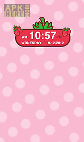 strawberry clock widget