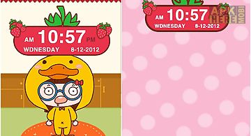 Strawberry clock widget