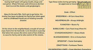 Codes mods for gta san andreas