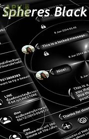 sms messages spheres black