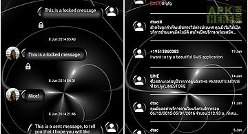 Sms messages spheres black
