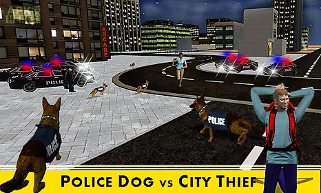police dog crime city chase