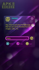 (free) go sms neon light theme