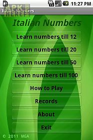 learn italian numbers free