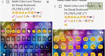 Multicolor emoji keyboard skin