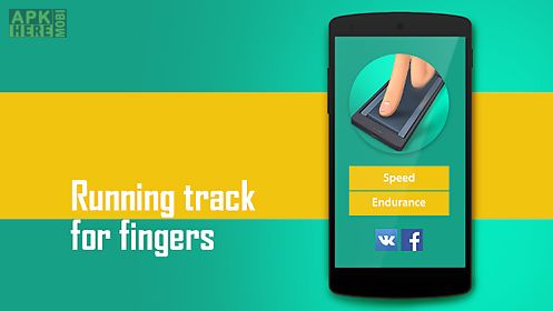 fingers running track