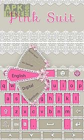 pink suit go keyboard theme
