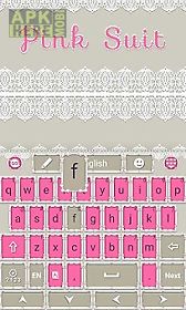 pink suit go keyboard theme