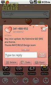 my valentine go sms theme