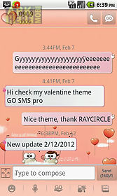 my valentine go sms theme