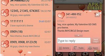 My valentine go sms theme
