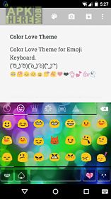 color love emoji keyboard skin
