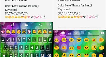 Color love emoji keyboard skin