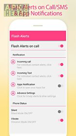flash alerts on call / sms