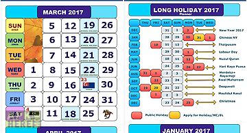 Malaysia calendar holiday 2017