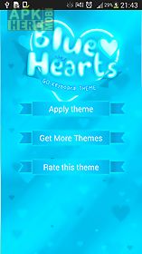 go keyboard blue hearts theme