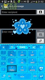 go keyboard blue hearts theme