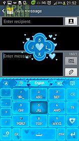 go keyboard blue hearts theme