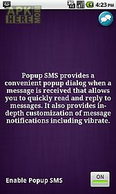 popup sms lavender version