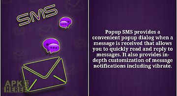 Popup sms lavender version