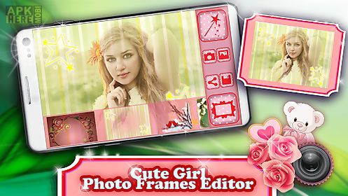 cute girl photo frames editor