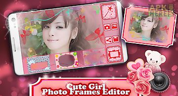 Cute girl photo frames editor