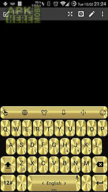 keyboard theme metallic gold