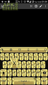 keyboard theme metallic gold