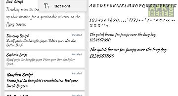 Script fonts for flipfont