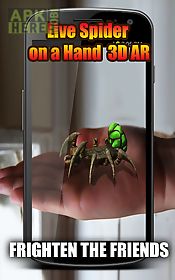 live spider on a hand 3d ar