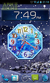 winter snow clock live wallpaper