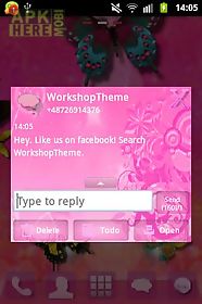 go sms pro theme pink flowers