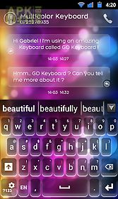 go keyboard multicolor theme