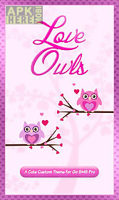 cute love owls theme go sms