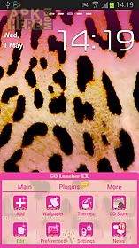 pink leopard go launcher theme