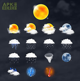 realistic weather iconset hd
