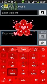 go keyboard red hearts theme