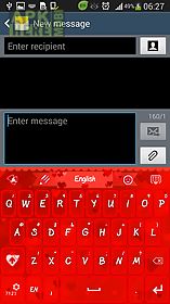 go keyboard red hearts theme