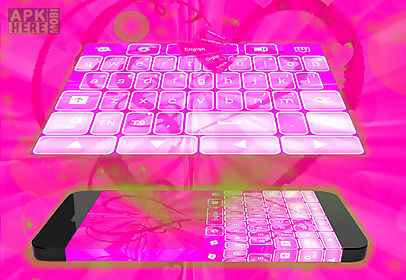 keyboard pink heart