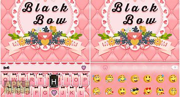 Black bow kika keyboard theme