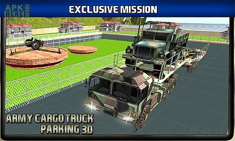 army cargo trucks parking 3d