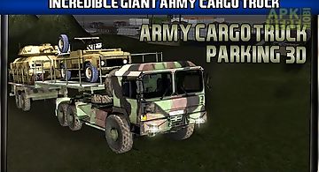 Army cargo trucks parking 3d