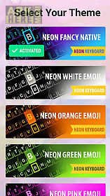 emoji keyboard - colorful neon