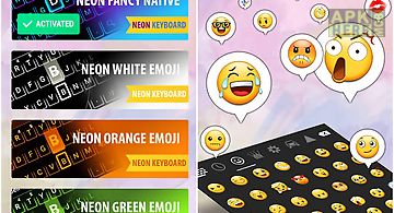 Emoji keyboard - colorful neon