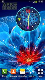 neon flowers clock