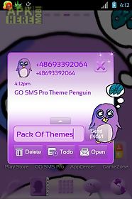 theme penguin for go sms pro