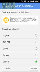 go sms pro spanish language pa