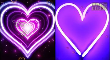 Neon hearts Live Wallpaper